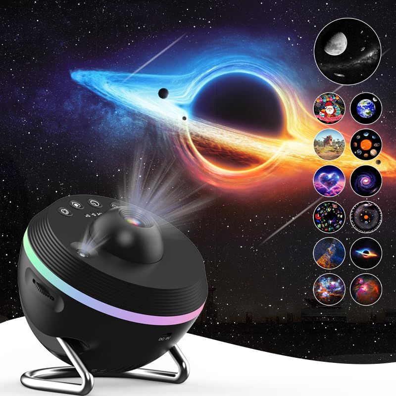 FLEVO star projector fills the bedroom with a tranquil night sky for calming bedtimes.