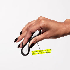 Flex Daily Liners showing longer length and curve-shaped design for a secure fit
