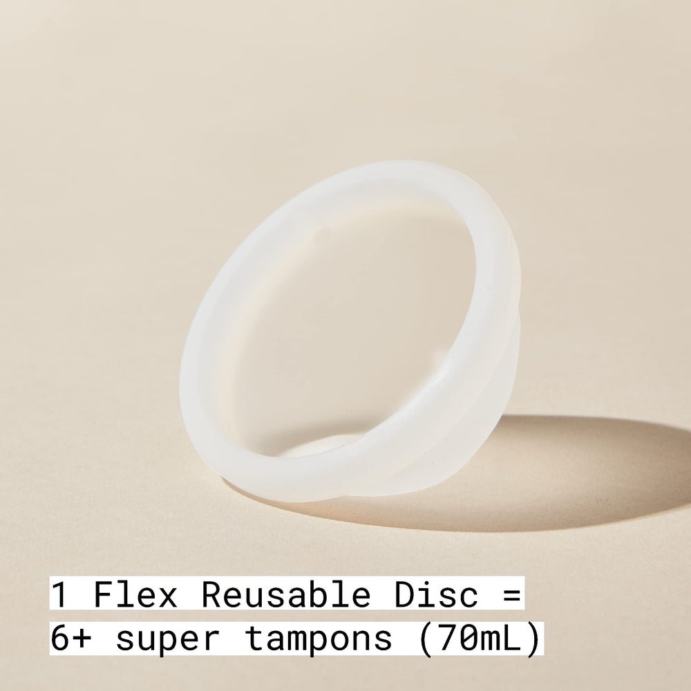 FLEX Reusable Disc sits in the fornix for a comfortable, discreet fit.