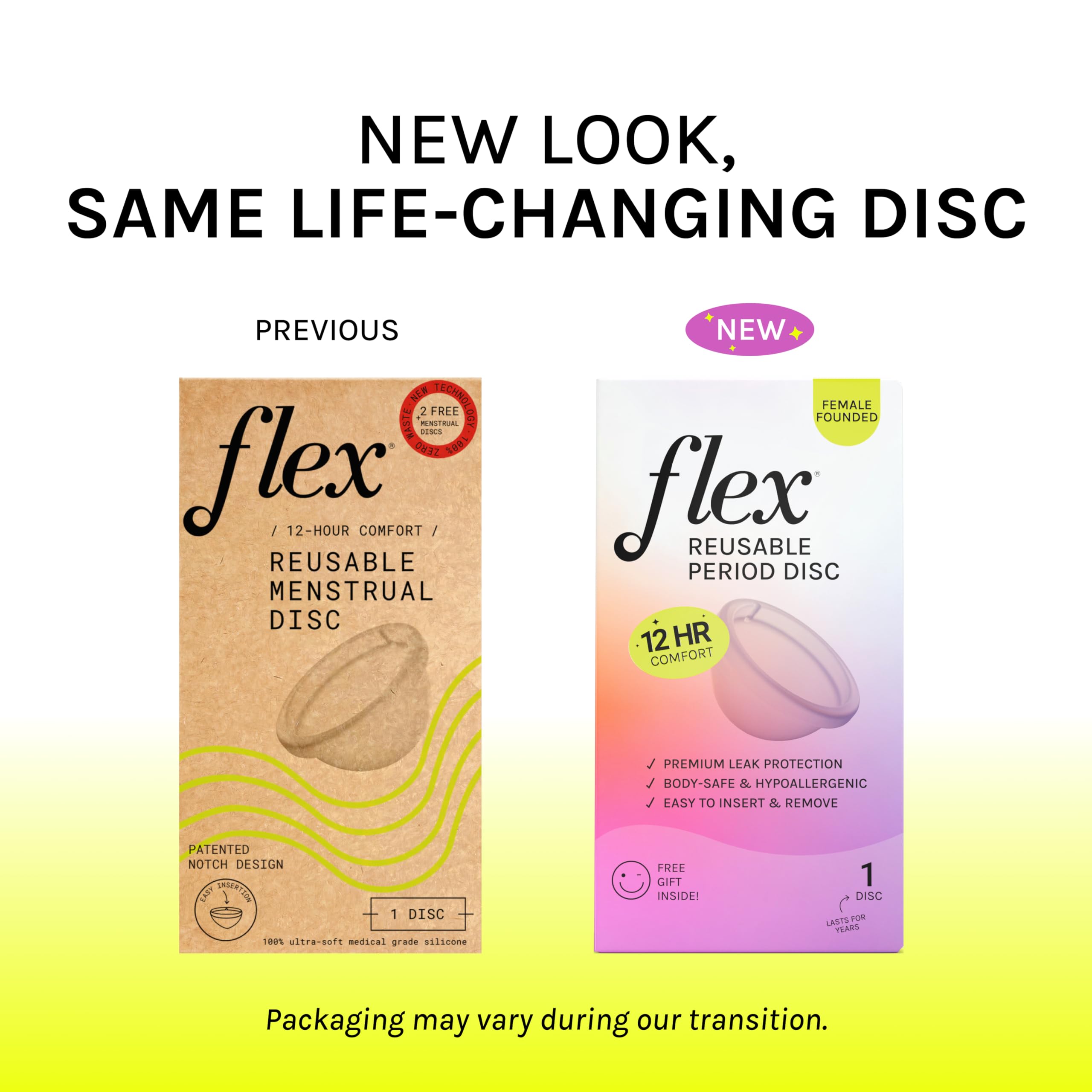 FLEX Reusable Disc with a non-slip rim for secure removal and control.