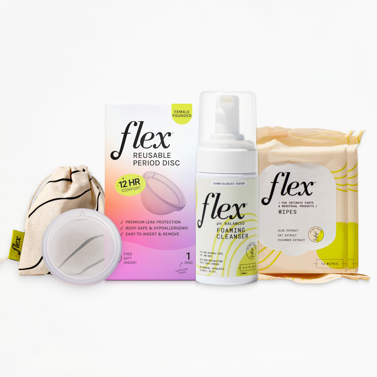 FLEX reusable disc starter bundle packaging for convenient, all-in-one protection.