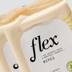 Flex Wipes are safe for silicone menstrual cups and skin-friendly.