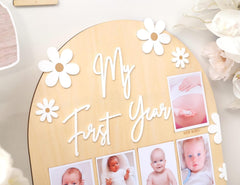 FLHRSM My First Year Frame wall mount option, versatile nursery to living room decor.