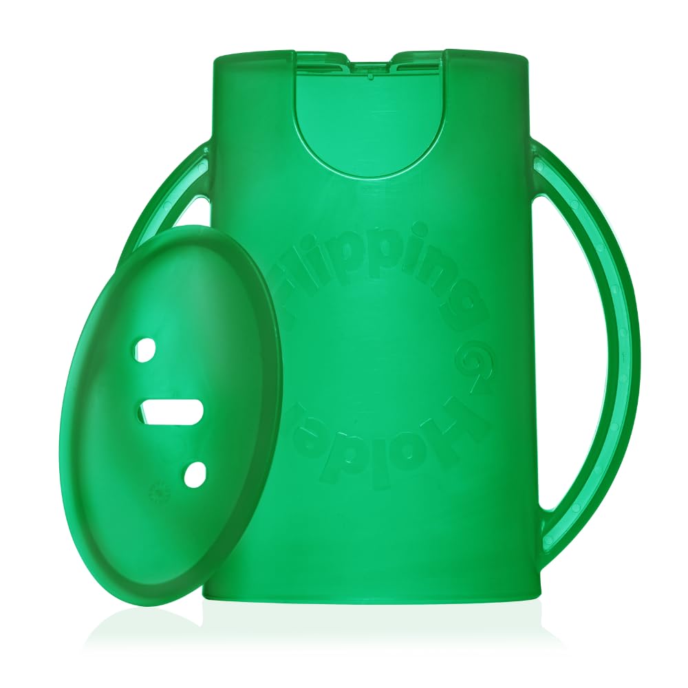 Flipping Holder front view for mess-free snack time with pouches.