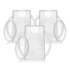 Flipping Holder mess-free snack setup prevents puree mess during snacks.