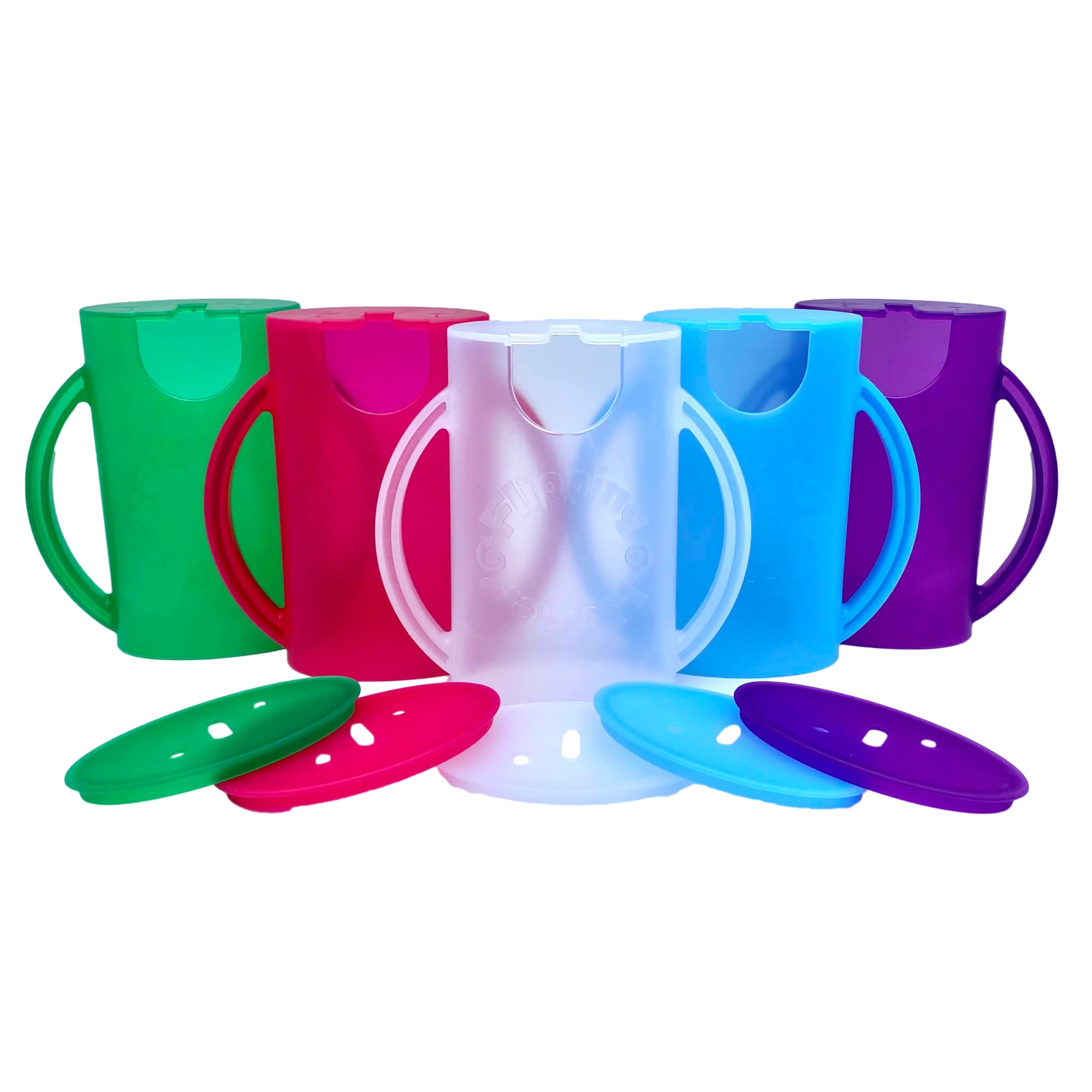 Flipping Holder mess-free snacking on the go reduces cleanup time.