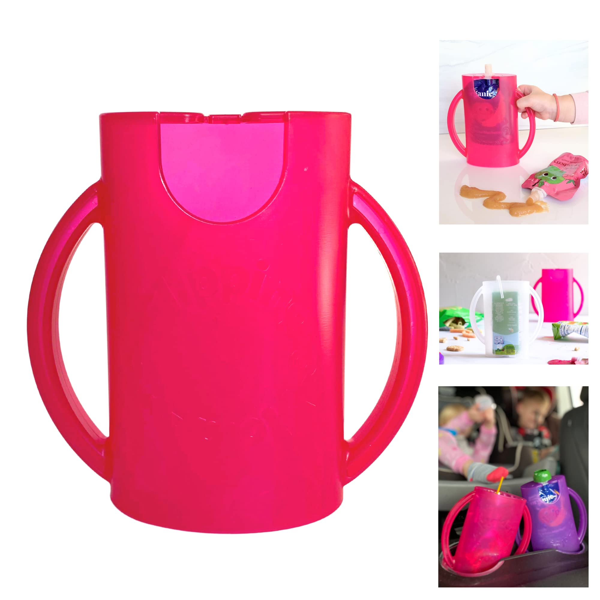 Flipping Holder toddler-snack-time helper keeps snacks within reach