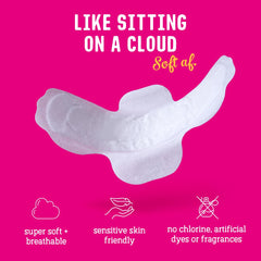 Flo fragrance-free pad designed for delicate skin comfort