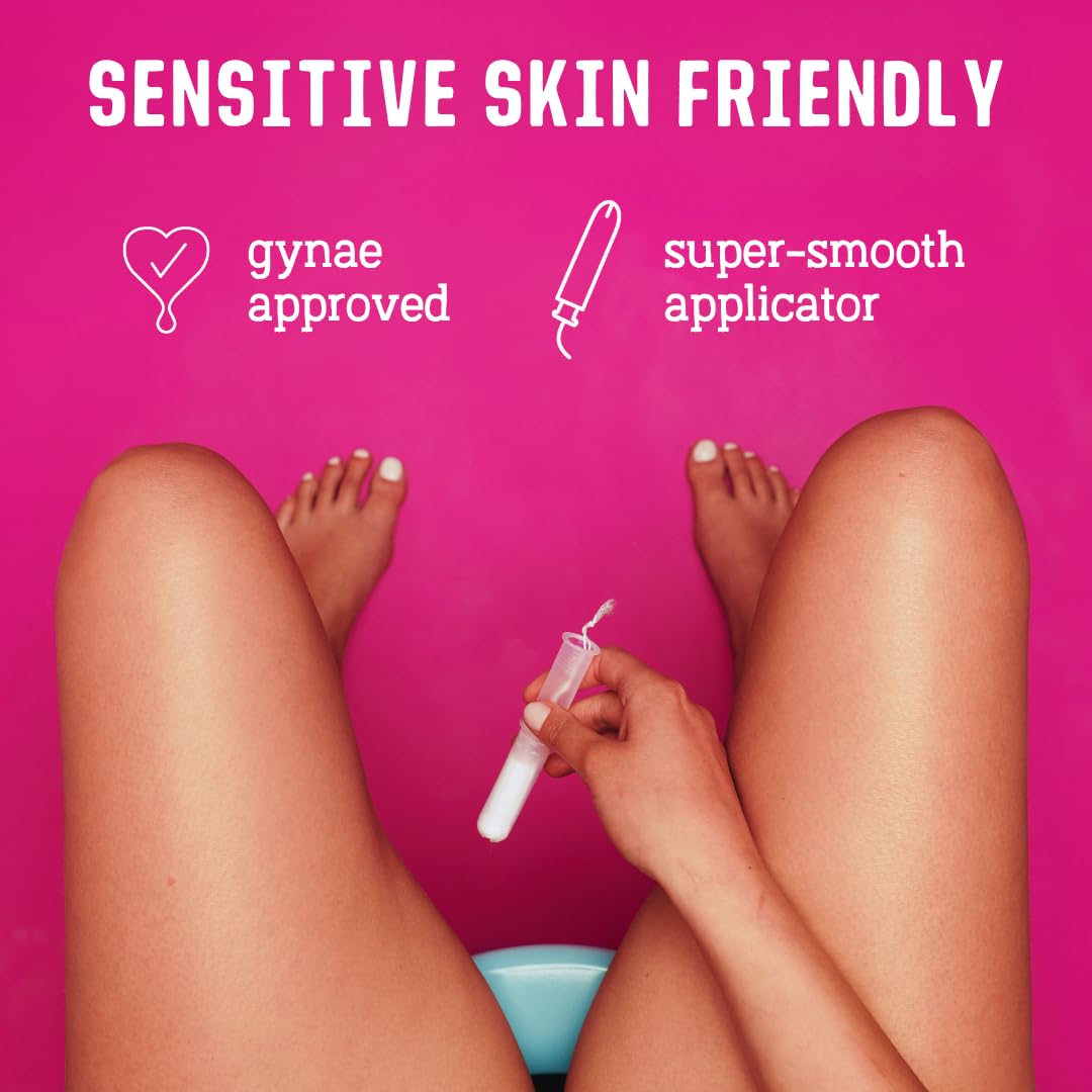 FLO fragrance-free gyne-approved tampons for sensitive use