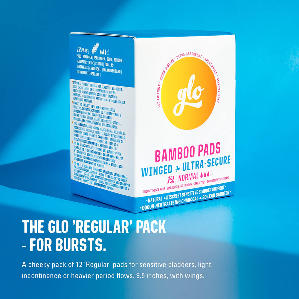 Light incontinence and heavy flows with FLO glo pad's absorbent, ultra-thin design.