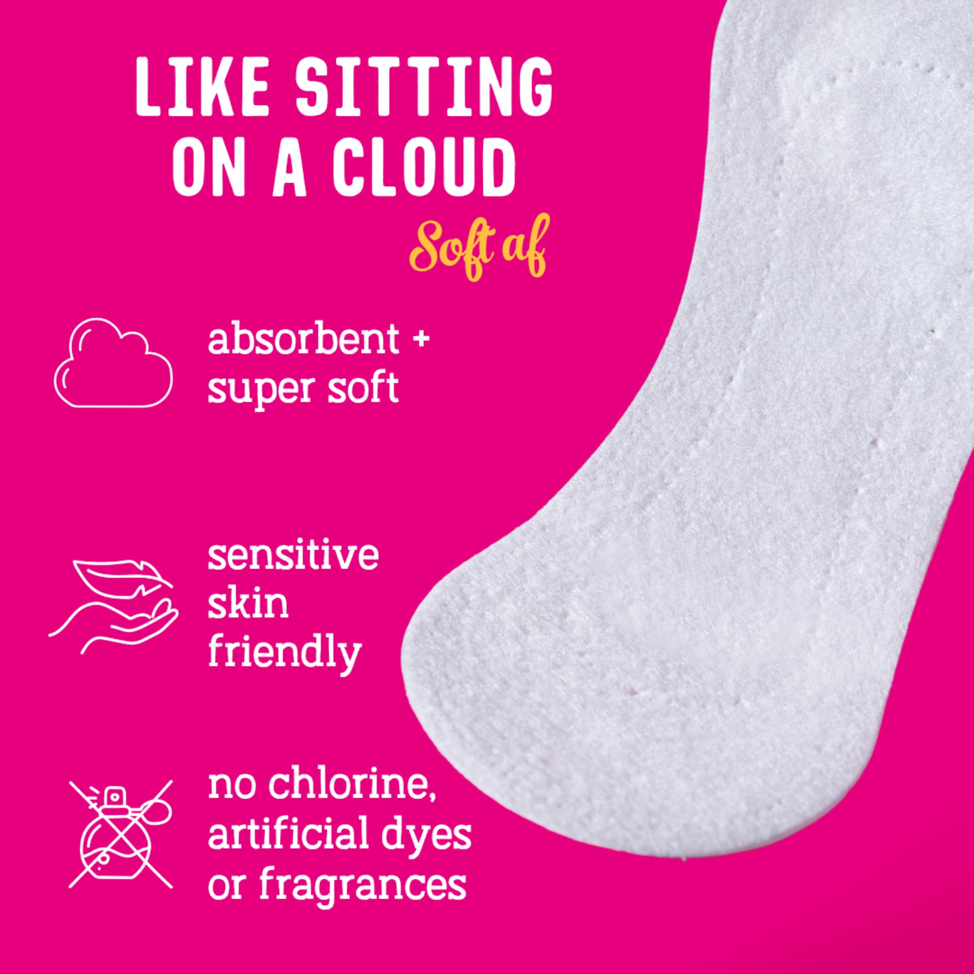 FLO organic bamboo absorbent liner ideal for light flows.
