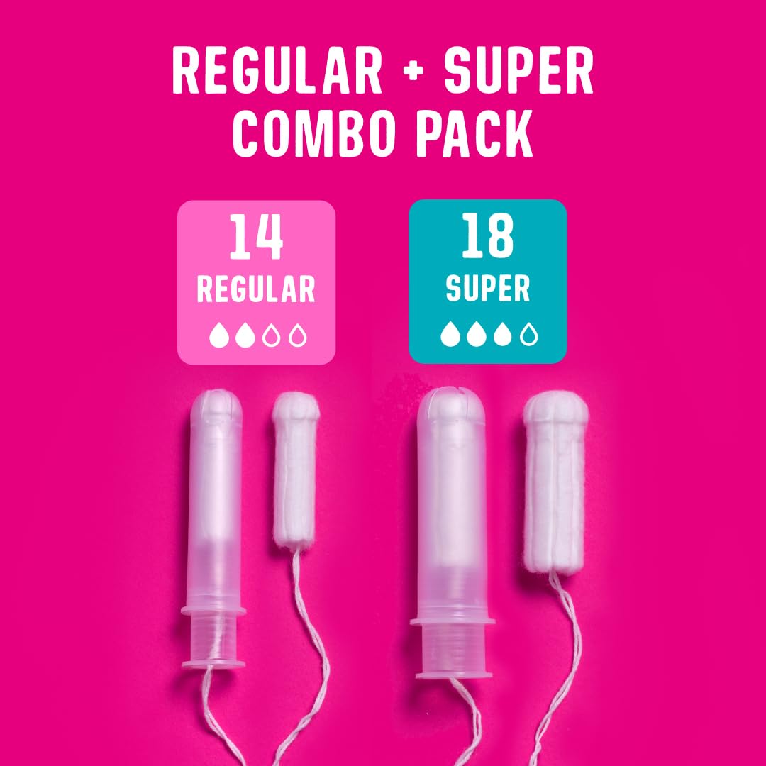 FLO Regular tampons 14-count for medium flow days