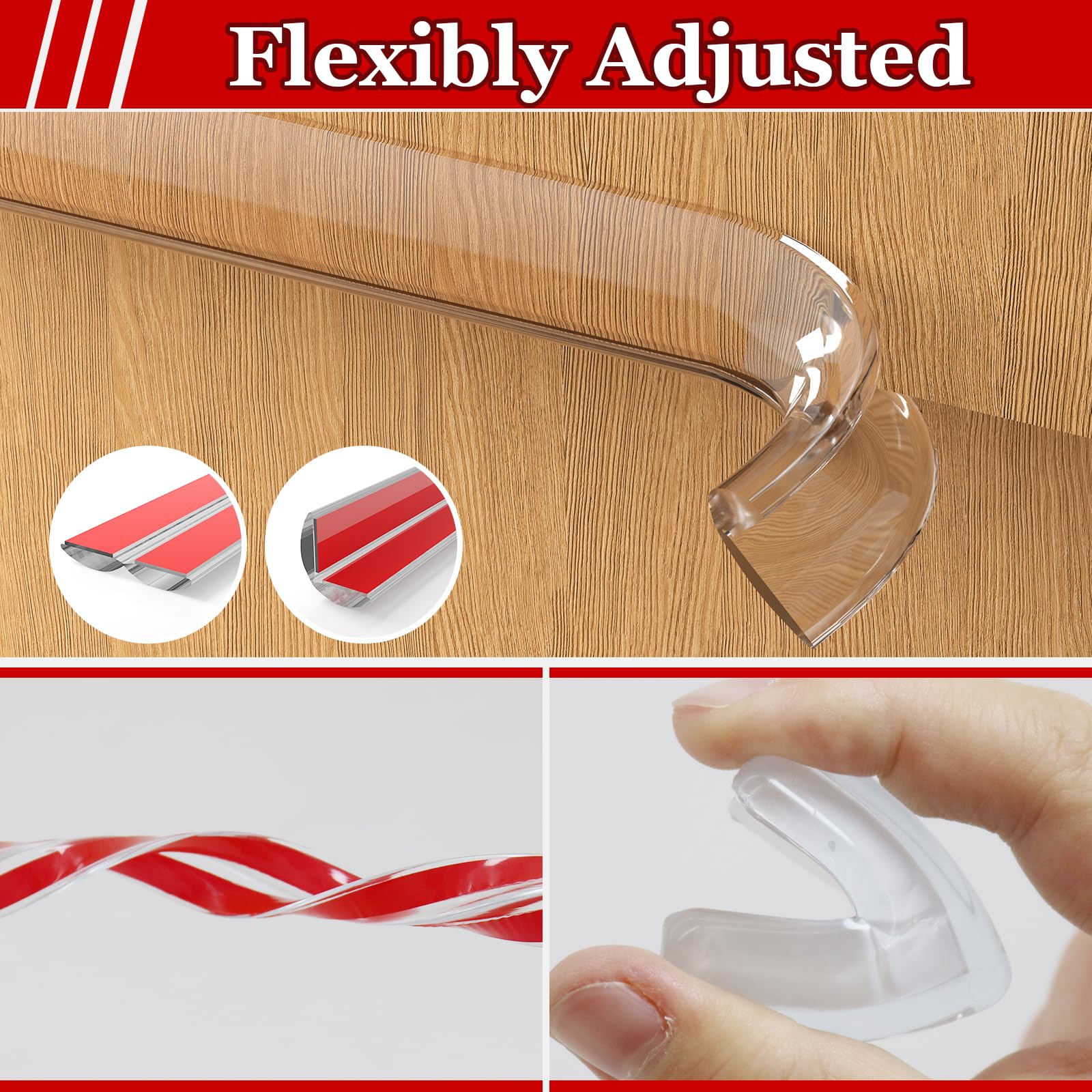 Floatlive edge corner protector clear design blends with modern furniture for discreet protection