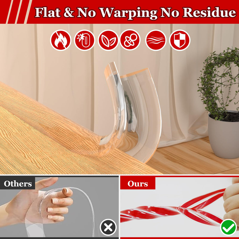 Floatlive edge corner protector works on wood, glass, and metal surfaces for versatile safety