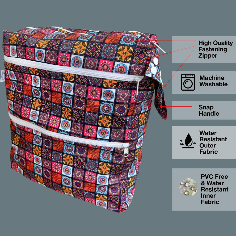 FLOCK THREE 3D wet bag displays double-layer construction for durability.