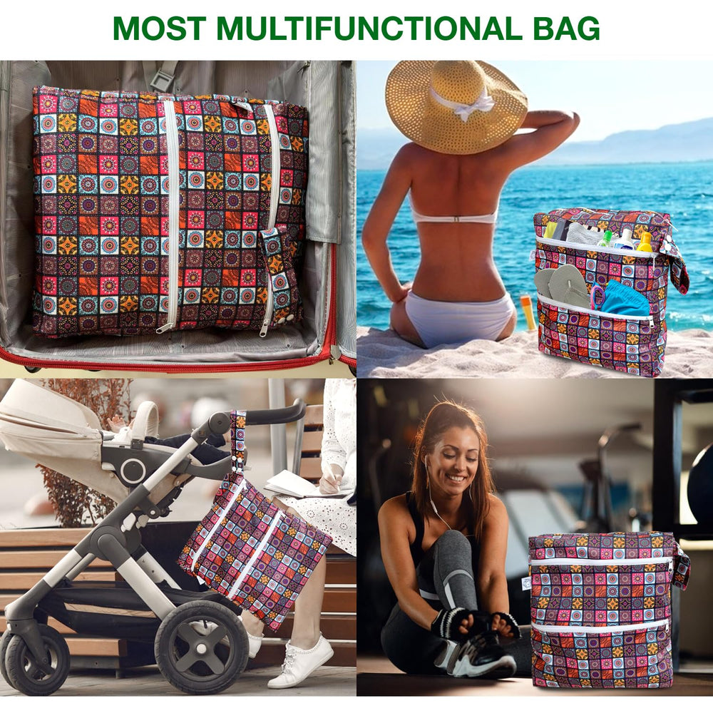 FLOCK THREE 3D wet bag folded compact for easy carry and storage.