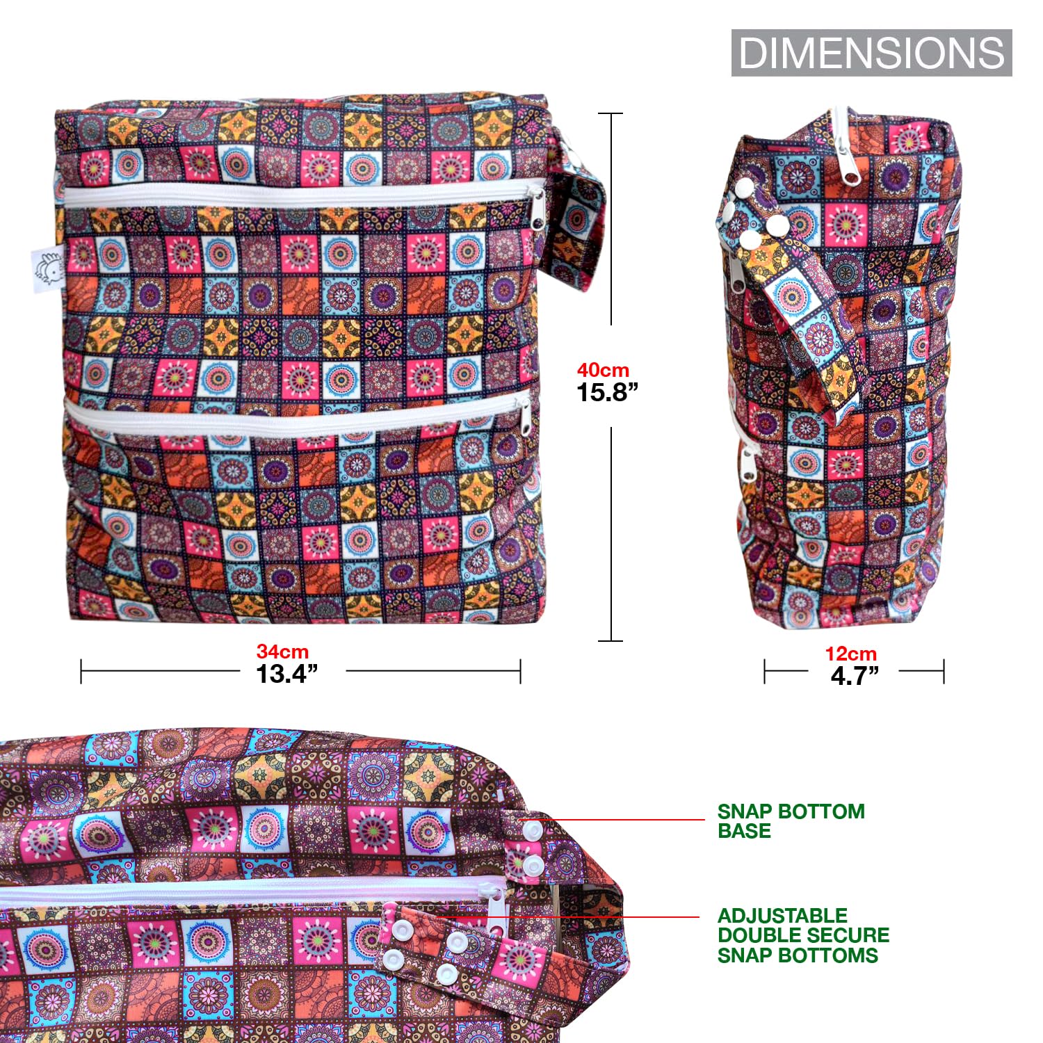 FLOCK THREE 3D wet bag made with waterproof TPU material.