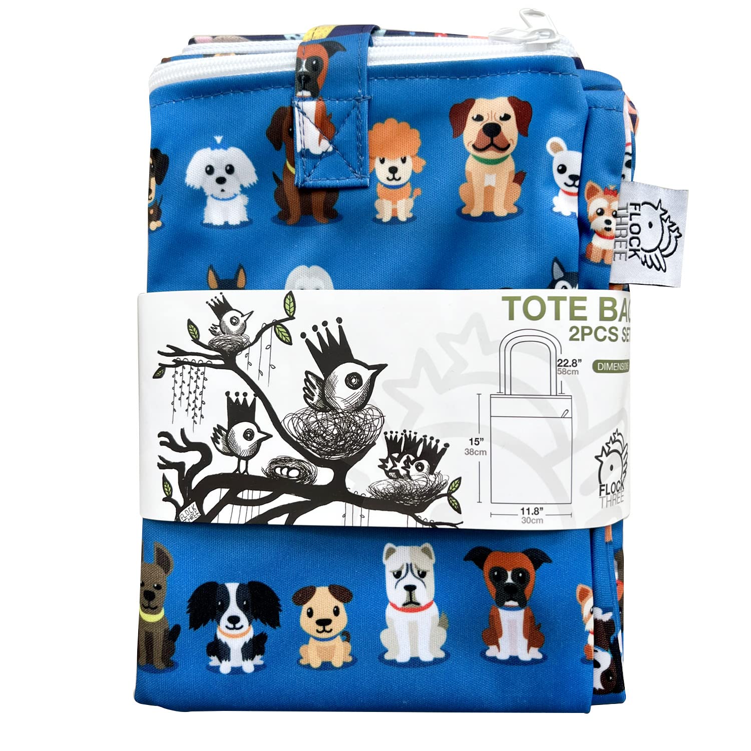 FLOCK THREE durable zipper enables easy access on busy days.