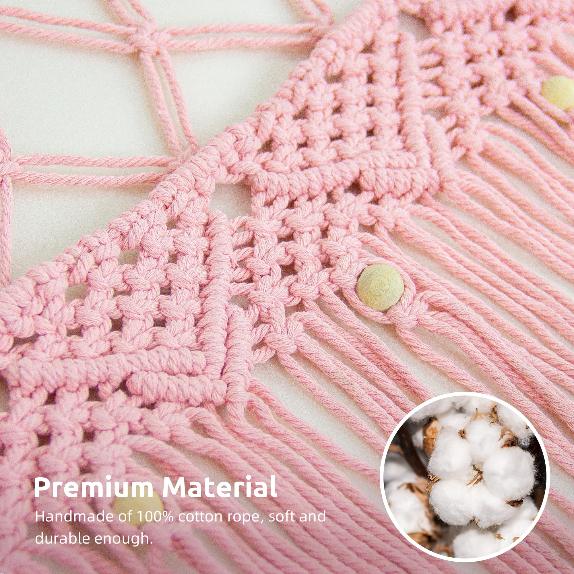 FLOCNOKY handwoven-cotton-rope-hammock provides strong, space-saving storage for toys.