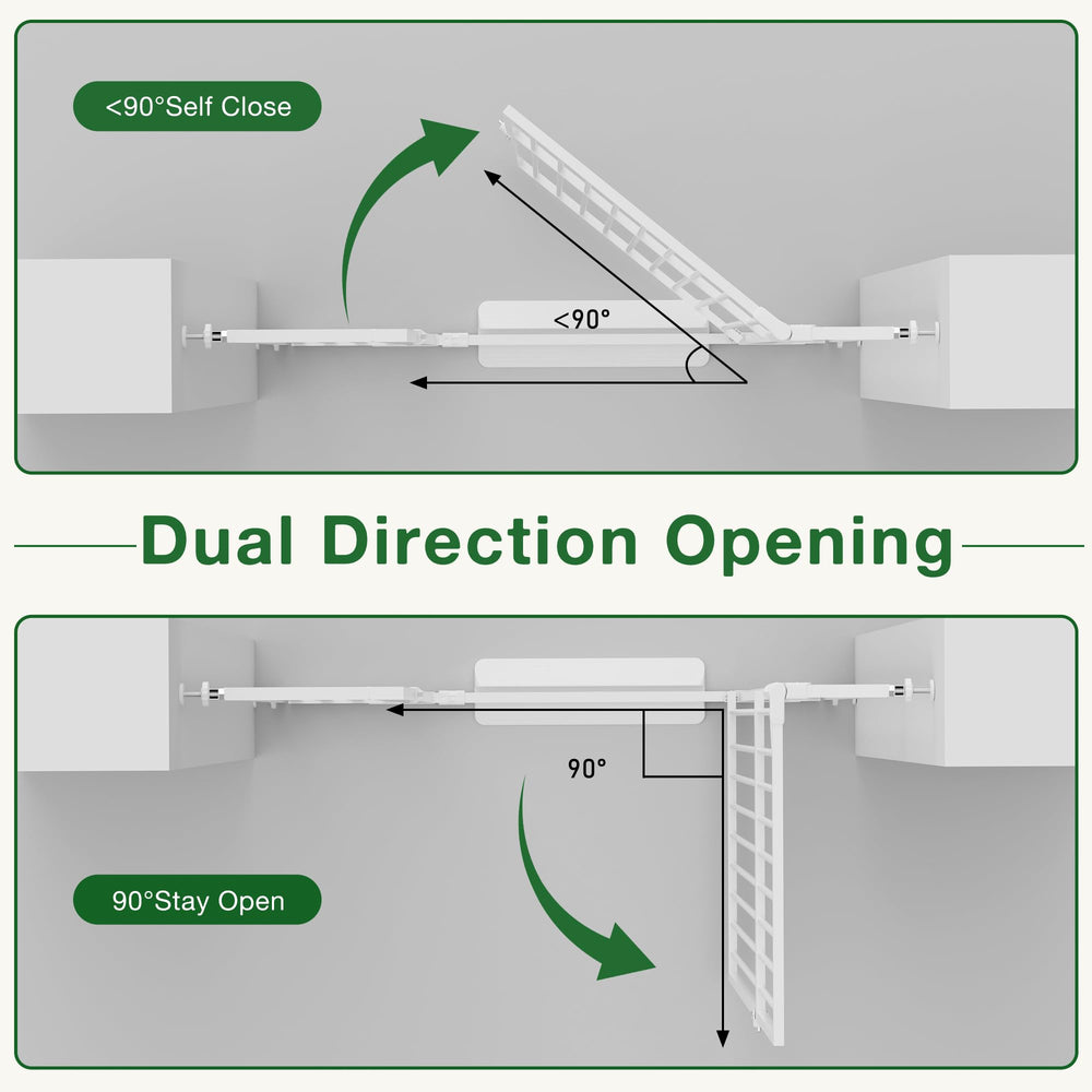 Floisdace extension panels expand to fit openings from 29.9 to 45.3 inches.