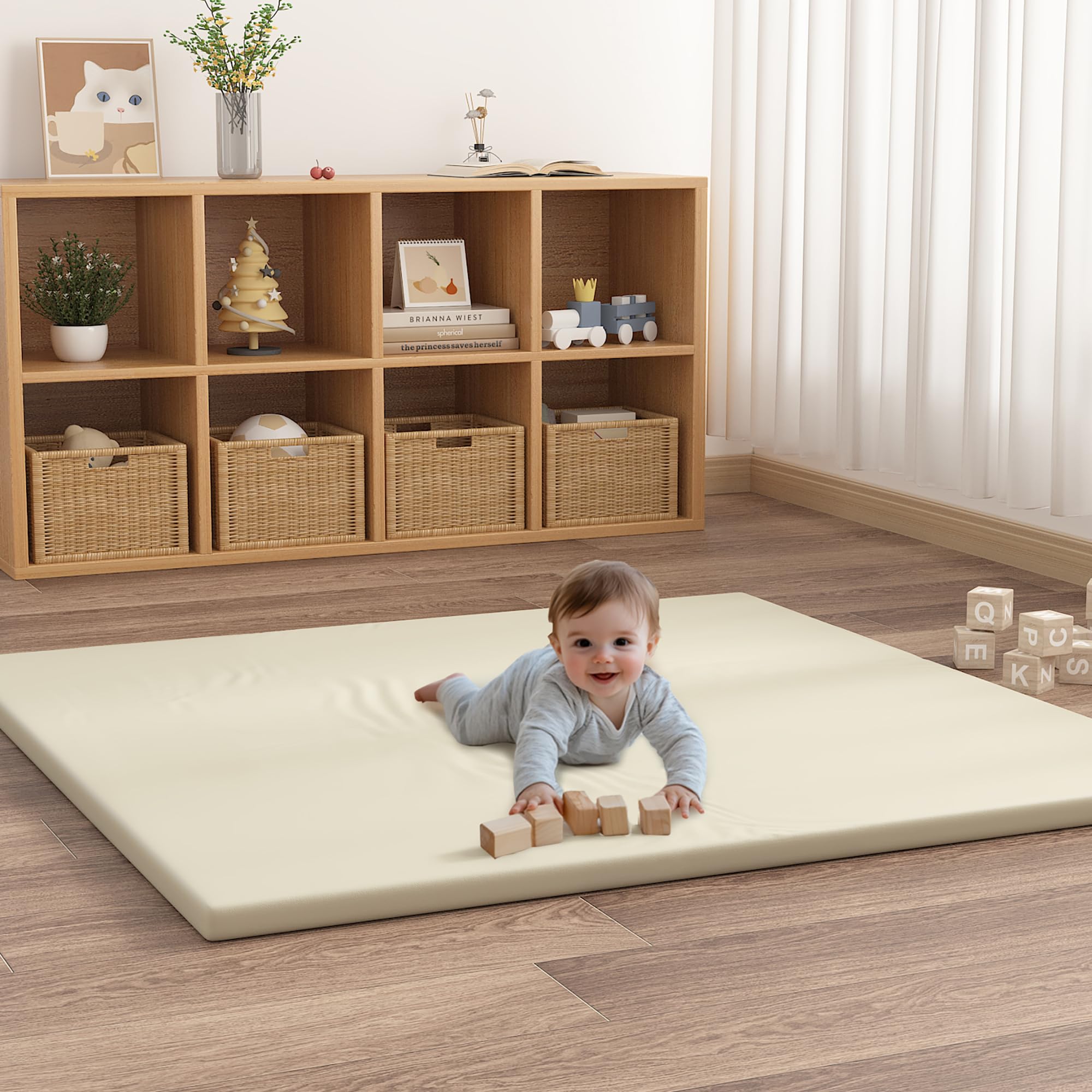 Floisdace baby floor mat for nursery and living room play