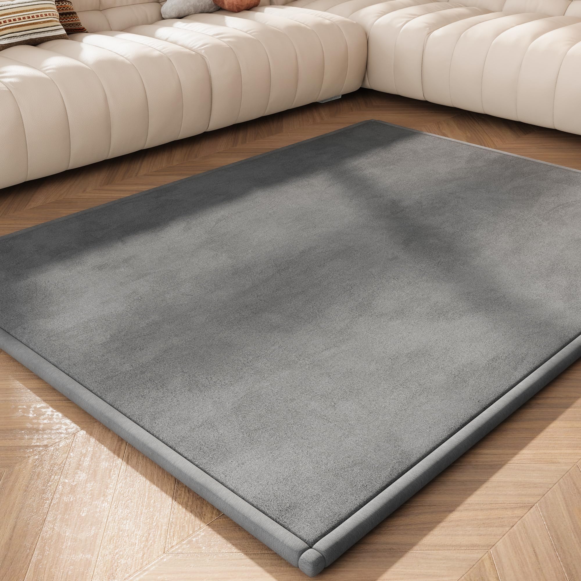 Floisdace 71x79 baby play mat offers spacious safe area for exploration and play.