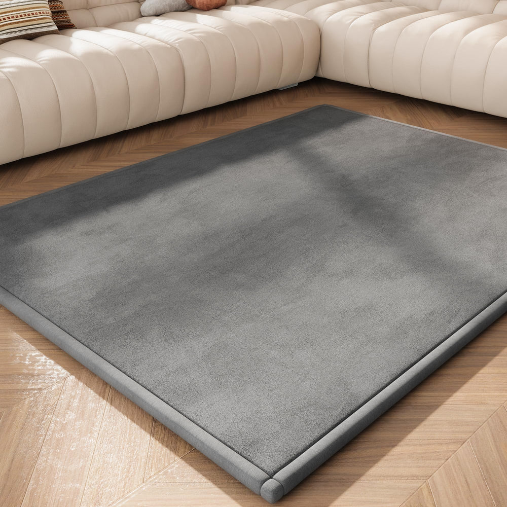 Floisdace 71x79 baby play mat offers spacious safe area for exploration and play.
