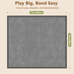 Floisdace play mat with coral velvet surface feels ultra-soft on skin.
