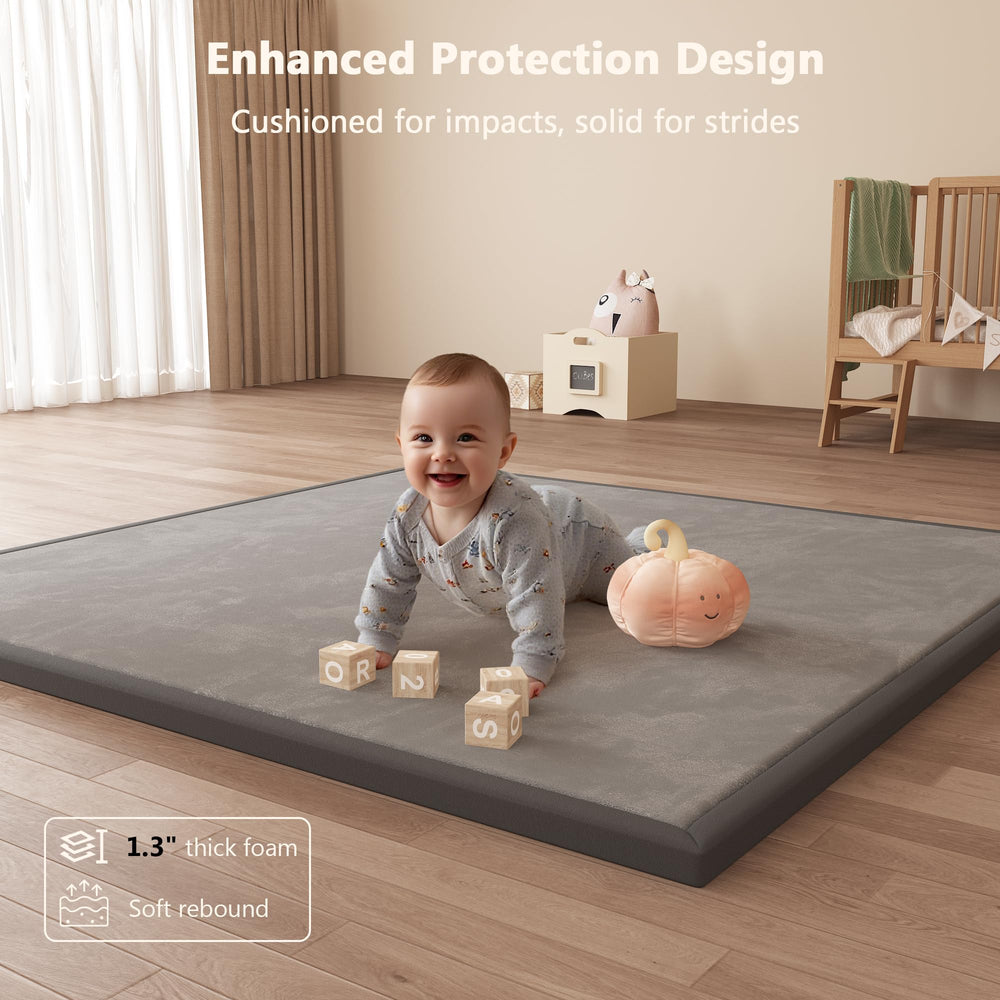 Floisdace mat features a non-slip backing for stable playtime sessions