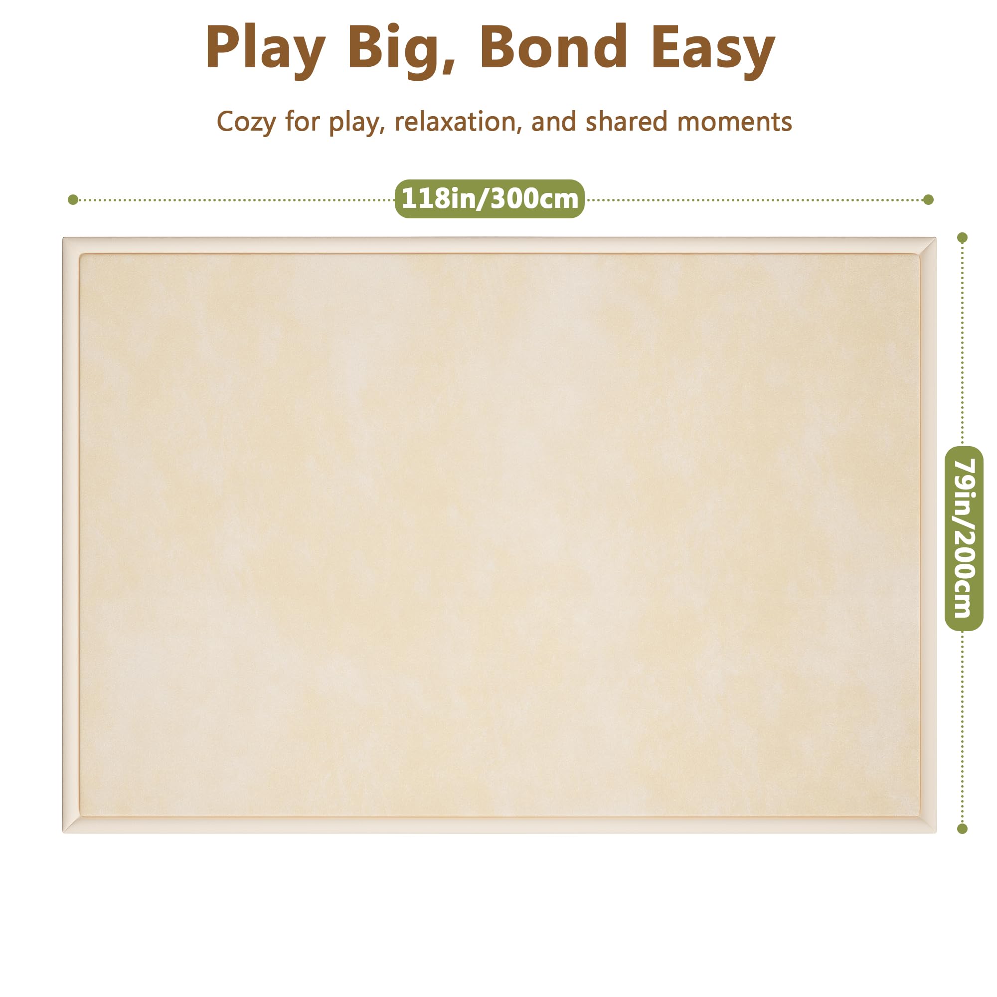 Floisdace play mat shows non-slip backing for stable floor play