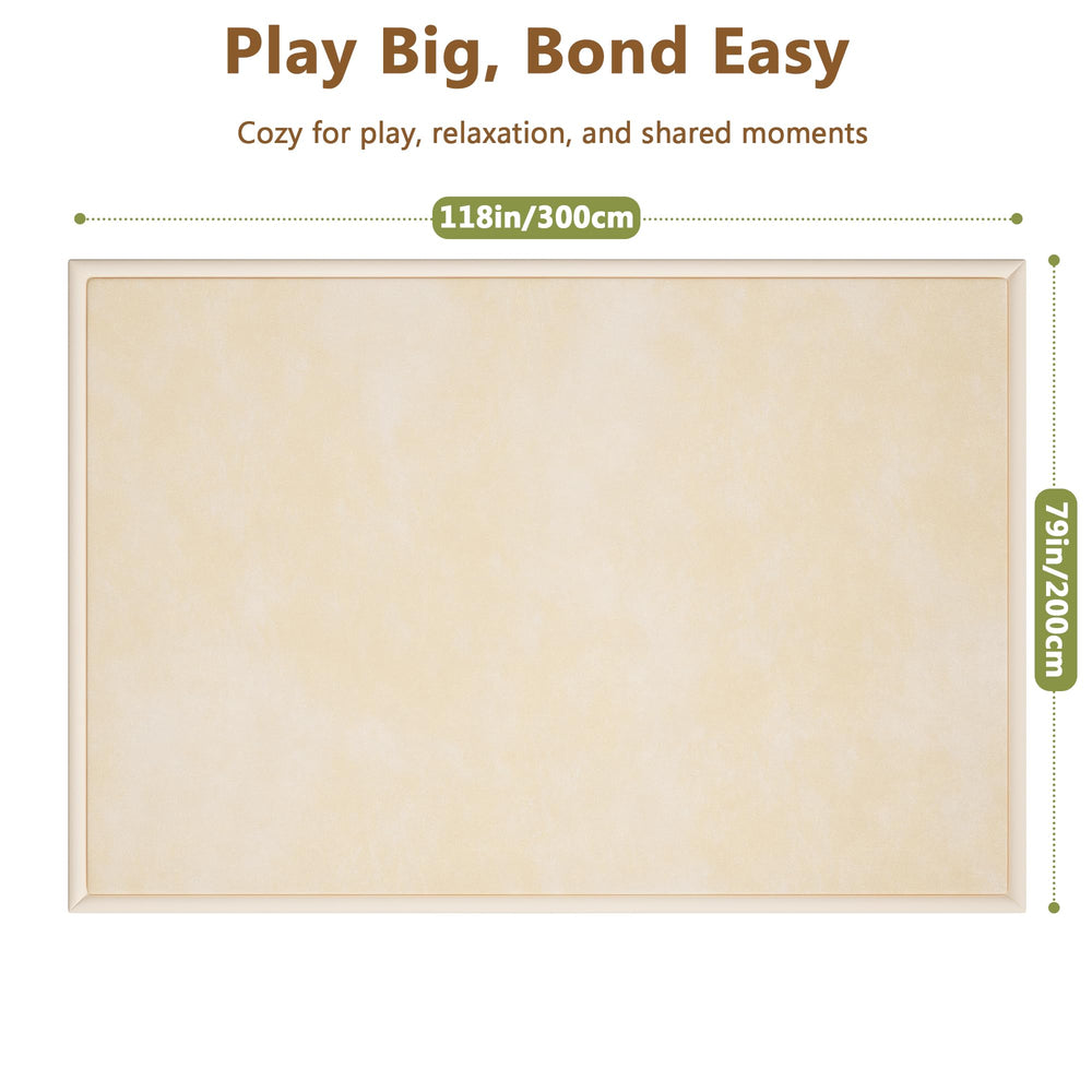 Floisdace play mat shows non-slip backing for stable floor play