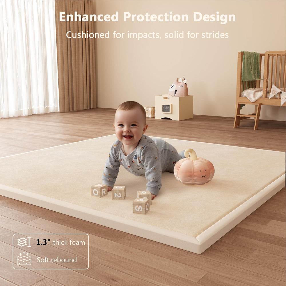 Floisdace coral velvet surface feels ultra-soft for cozy crawling sessions.