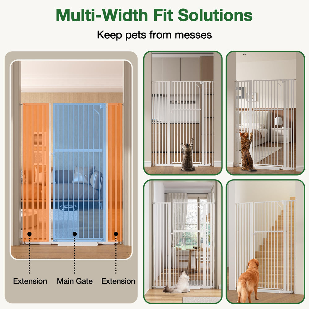 Floisdace pressure mount setup offers tool-free, wall-to-wall security.