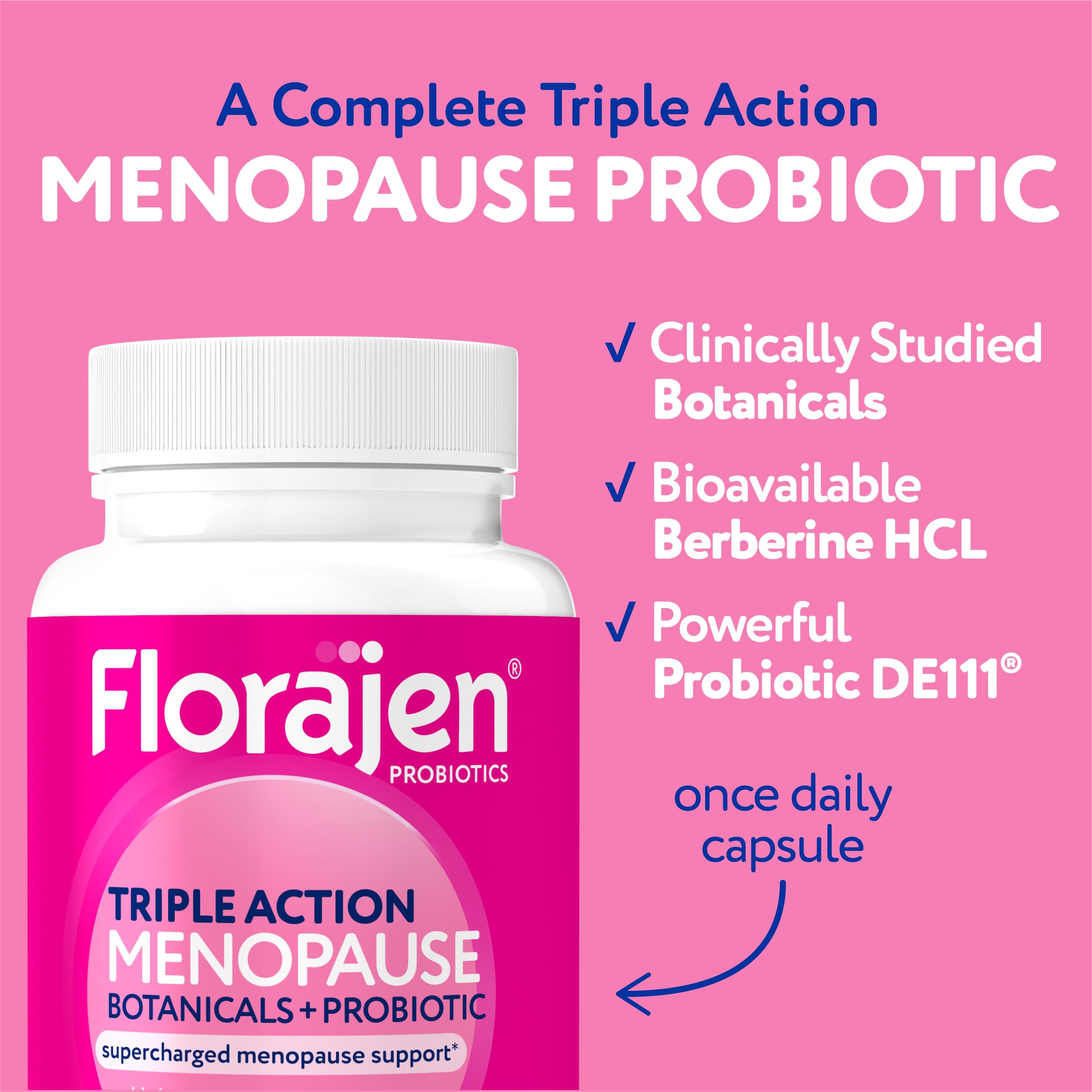 Florajen probiotic capsules on label emphasizing gut health support