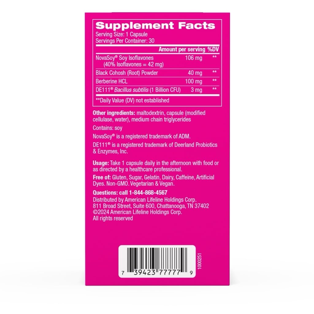 Florajen Triple-Action capsules closeup showing balanced formula and botanical ingredients