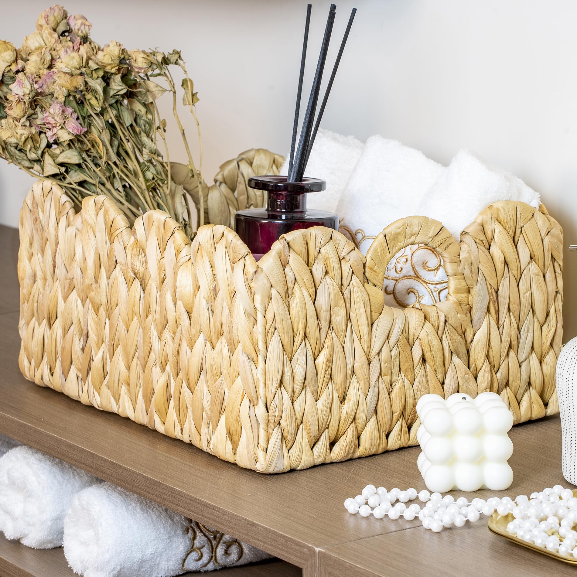Floramill seagrass large basket adds rustic charm to shelves and closets