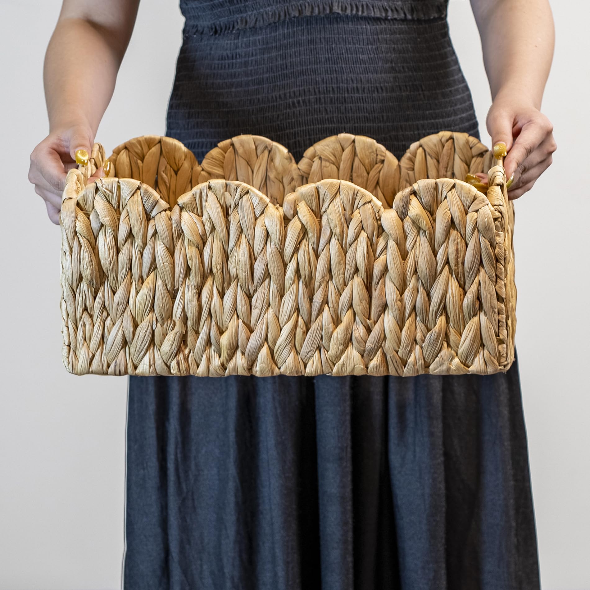 Floramill water hyacinth small basket for cosmetics or bedside essentials