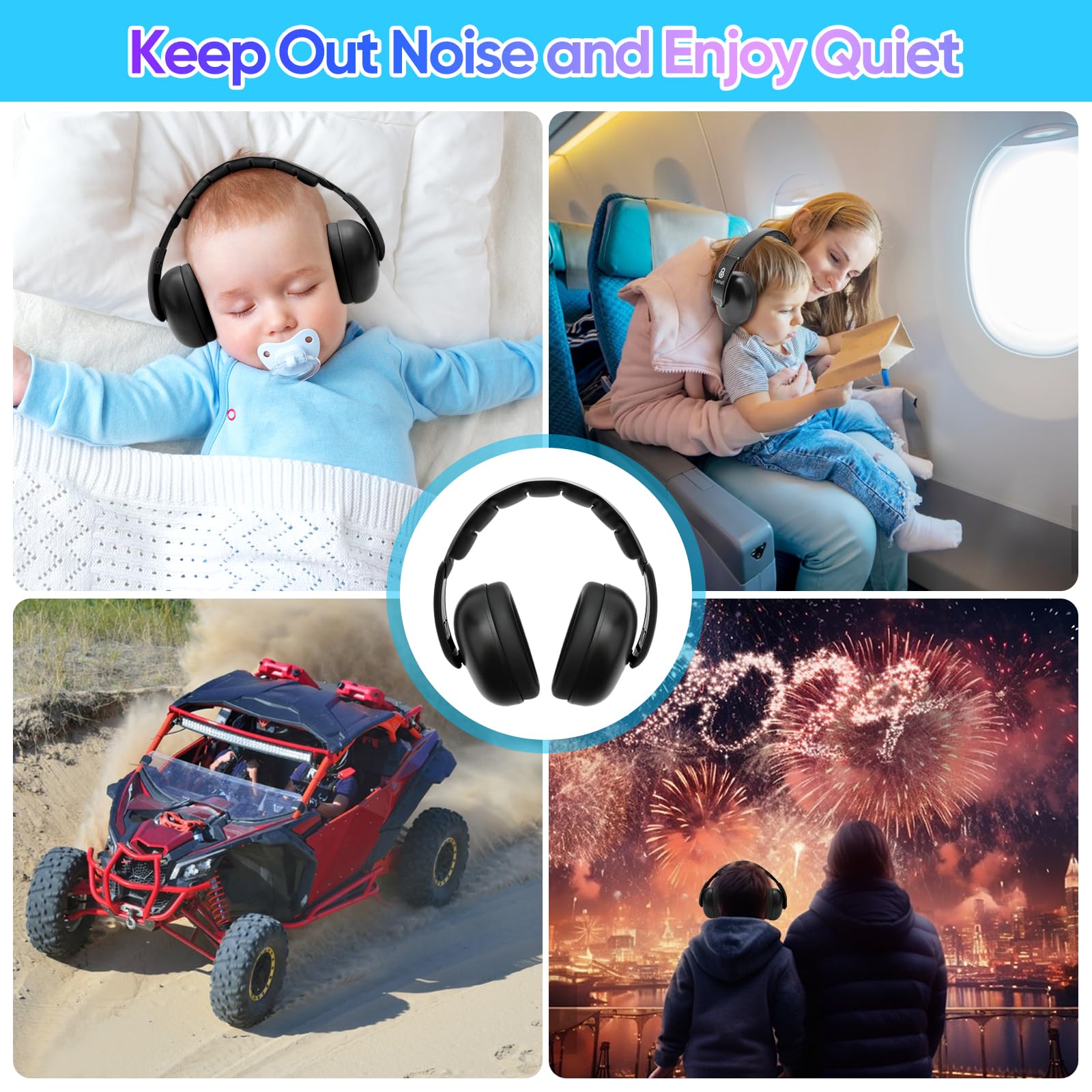 Floriogra Baby Headphones compact travel design for on-the-go use