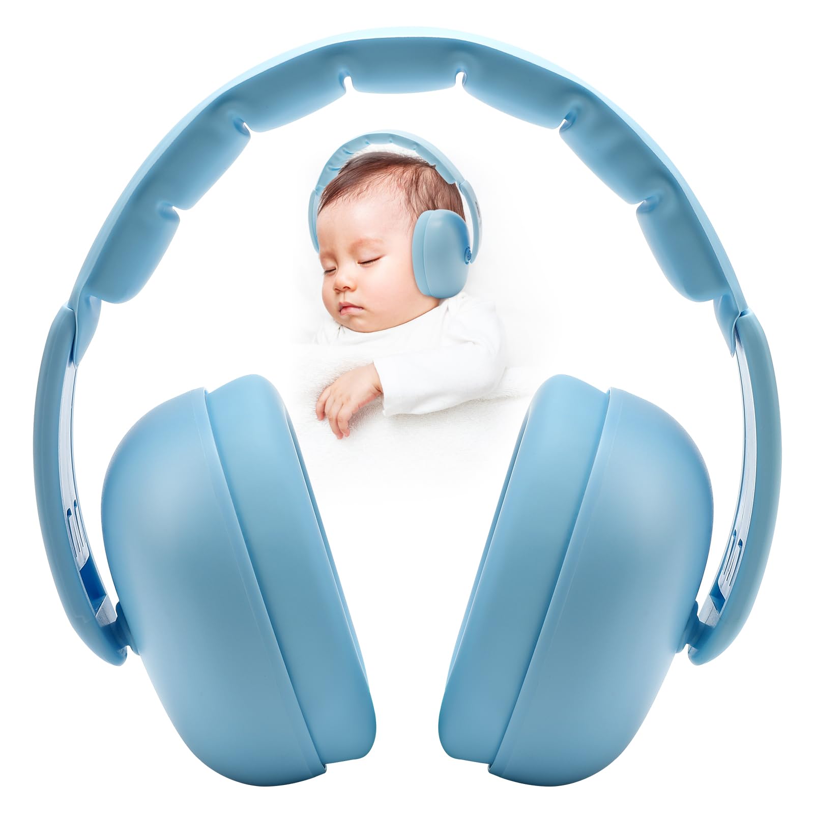 Floriogra baby headphones with soft headband for gentle, comfortable wear.