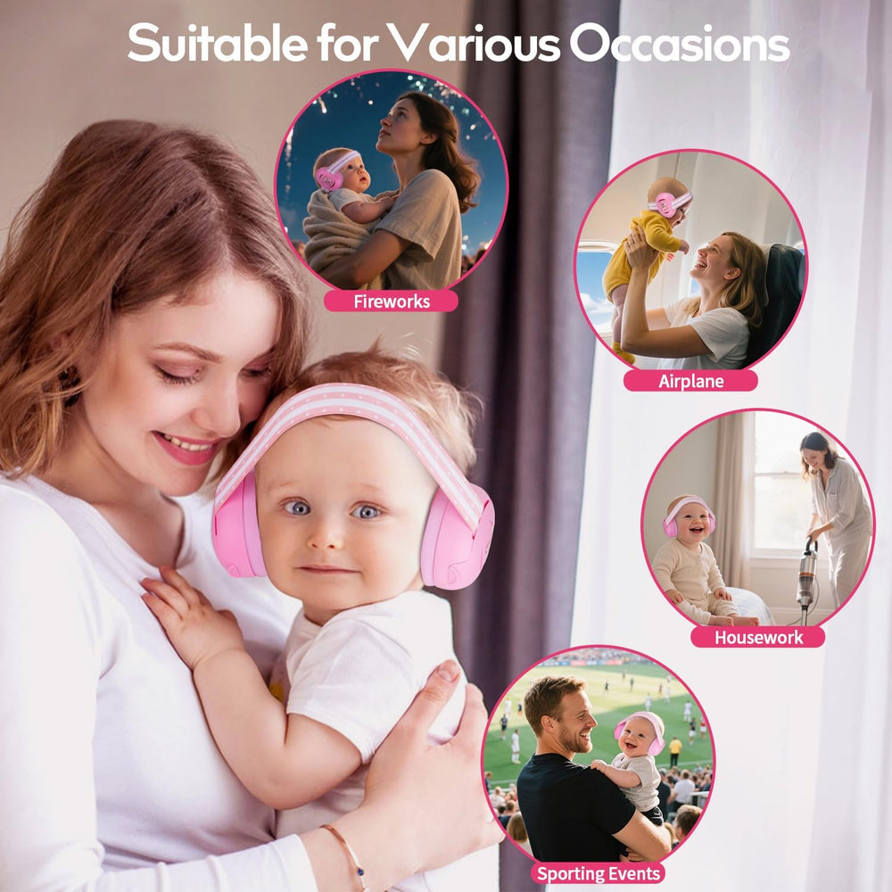 Floriogra Baby Headphones are lightweight at 4.2oz, ideal for on-the-go use.