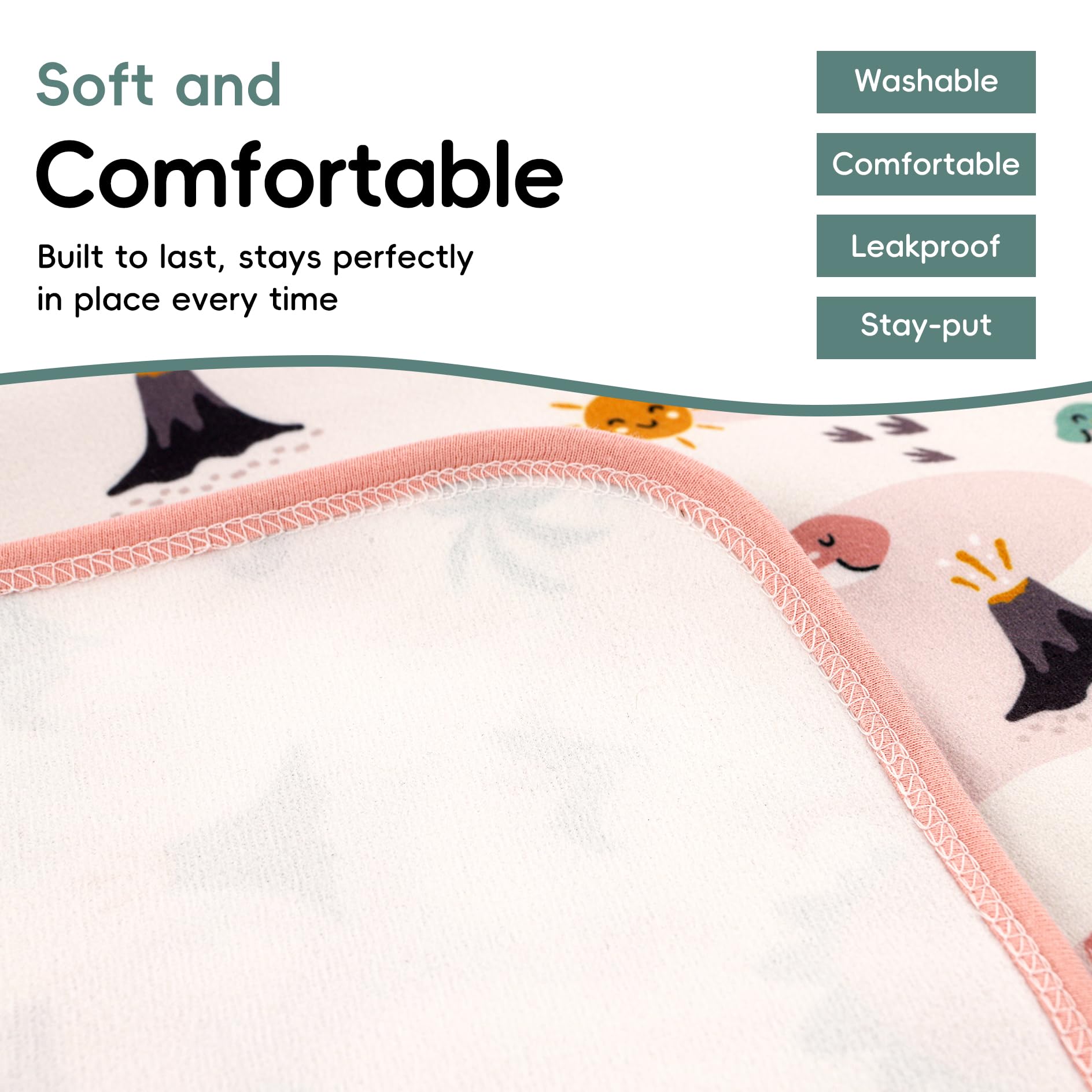 Florith large 31x39-inch pad offers superior coverage for toddlers.