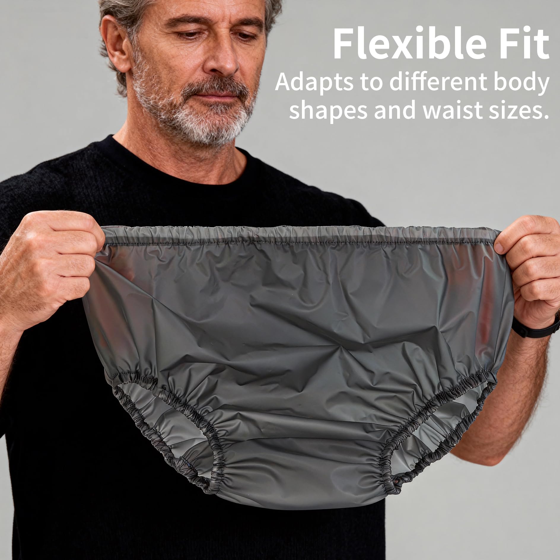 Florith TPU construction close-up highlighting thick, quiet material for discreet wear.