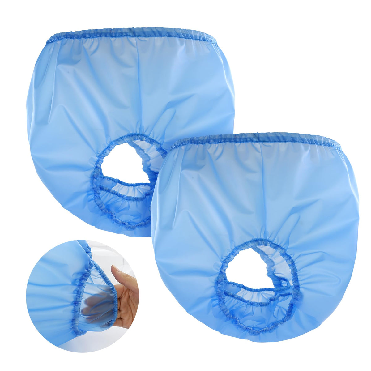 Florith unisex waterproof diaper cover in blue with front view for daily protection.