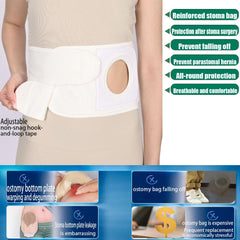 Flosmore ostomy belt breathable fabric keeps you cool during long wear.