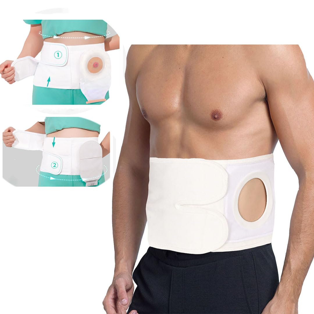 Flosmore ostomy belt close fit contours to the body for secure support.