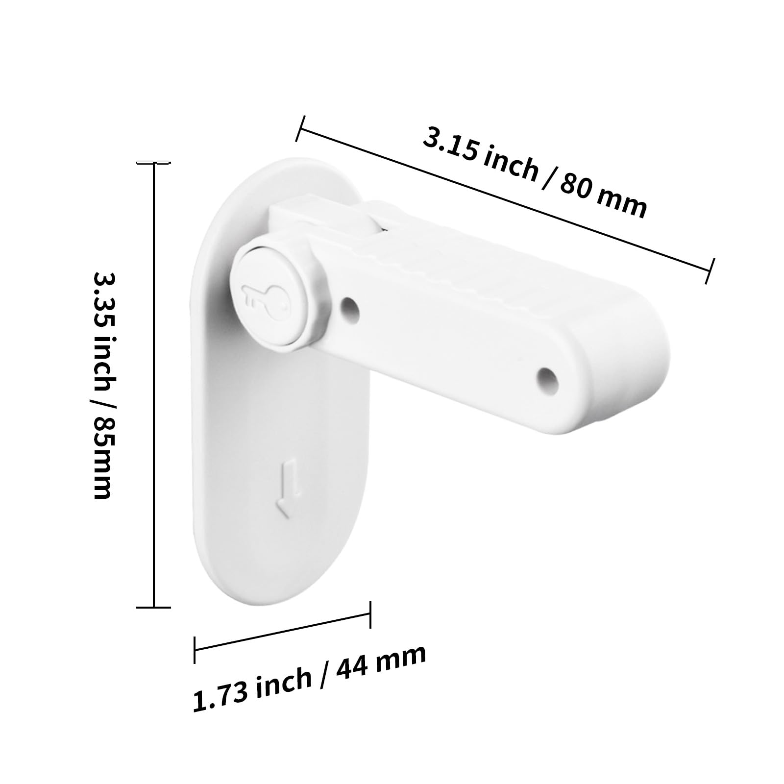 Flowden door lock installation step demonstrating adhesive mounting
