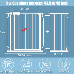 Flower Frail auto-close mechanism keeps the gate secure after passage.