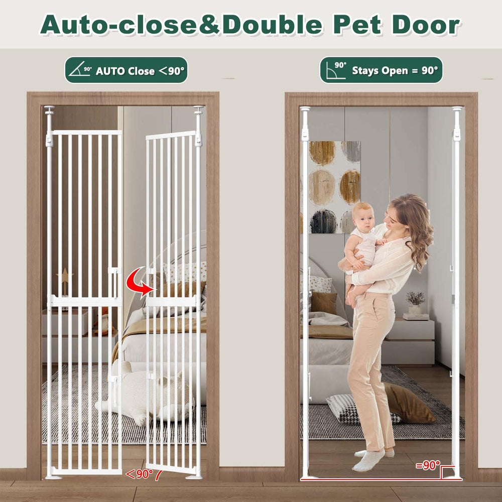 Flower Frail auto-close swing gate helps smooth household flow.