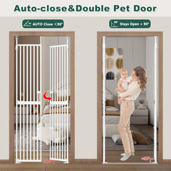 Flower Frail auto-close swing gate helps smooth household flow.