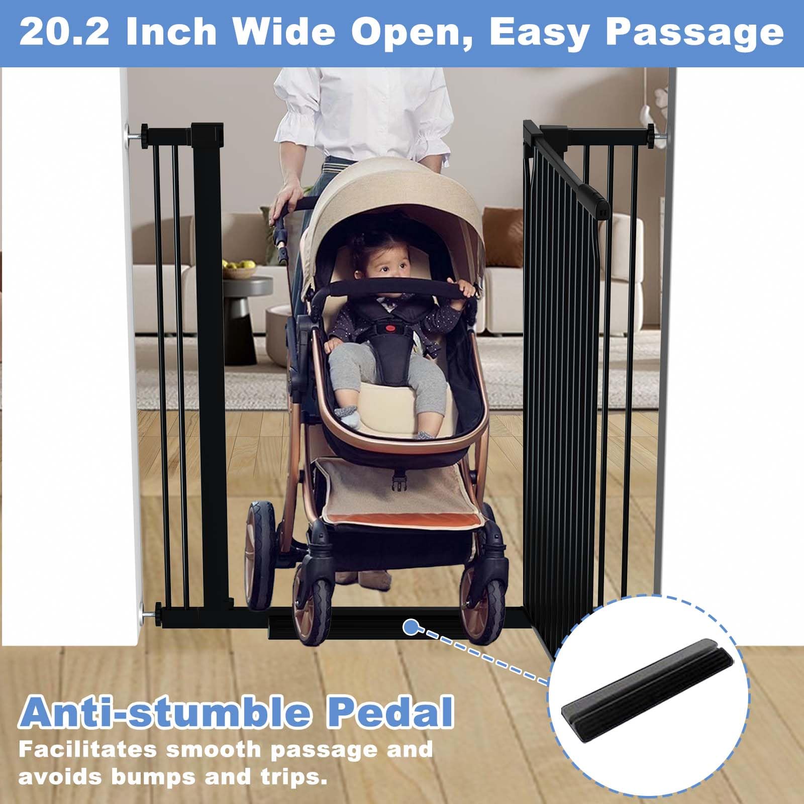 Flower Frail dual-lock system adds security for curious toddlers.